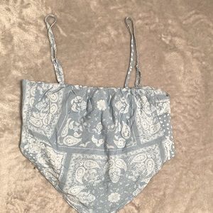 (XS) Baby blue Bandana top
